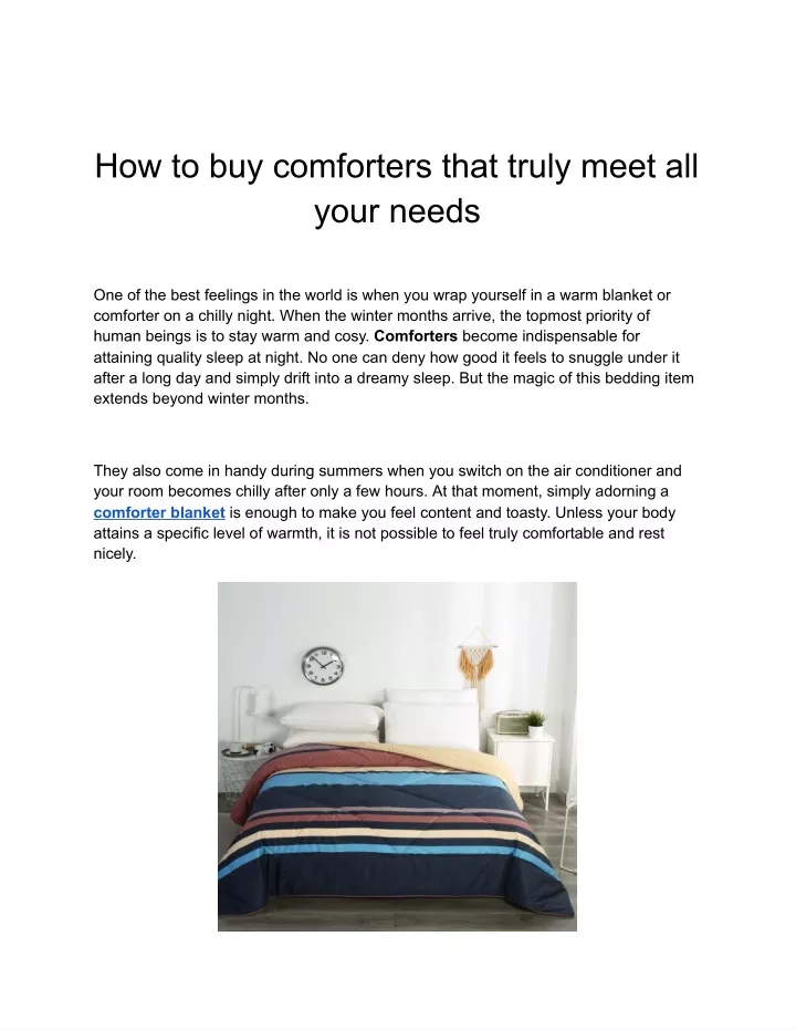 how to buy comforters that truly meet all your
