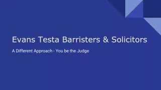 Evans Testa Barristers & Solicitors