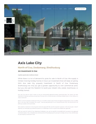 Buy Plots in North Goa for Sale Axis Lake City