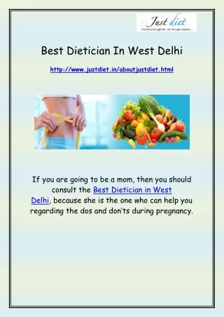 Best Dietician In West Delhi