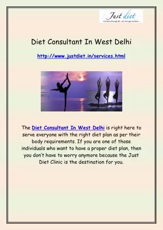 Diet Consultant In West Delhi