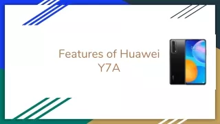 Features of Huawei Y7A (1)