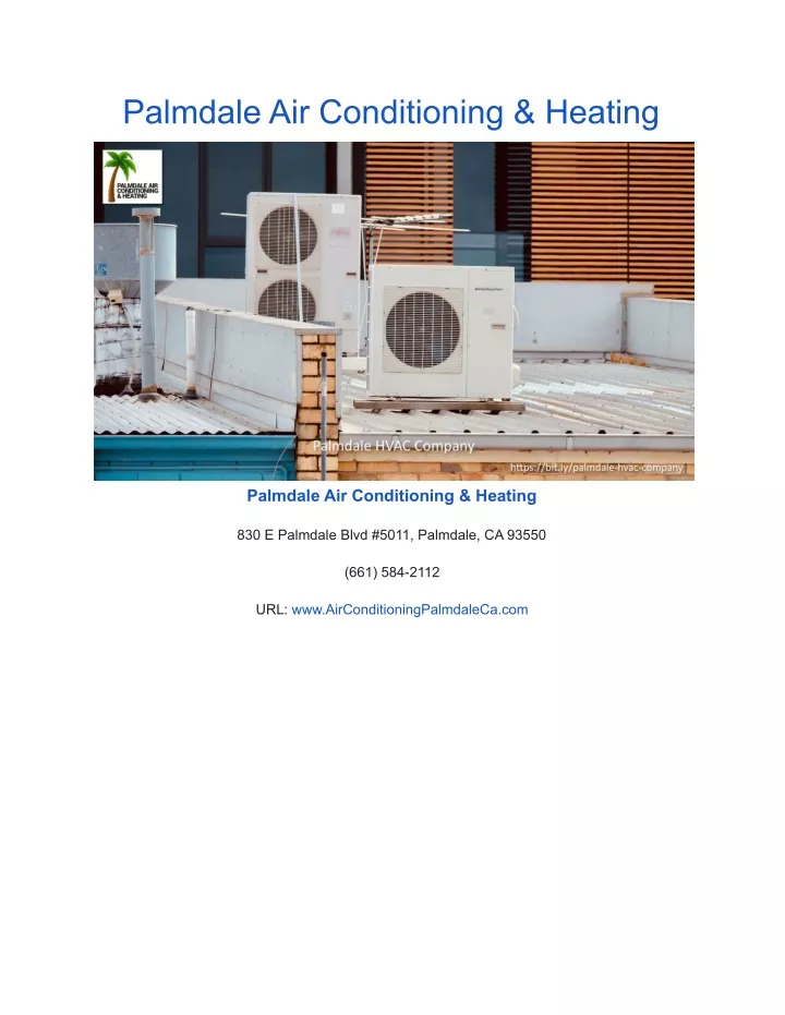 palmdale air conditioning heating