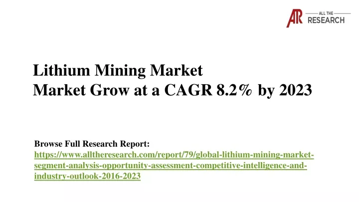 lithium mining market market grow at a cagr