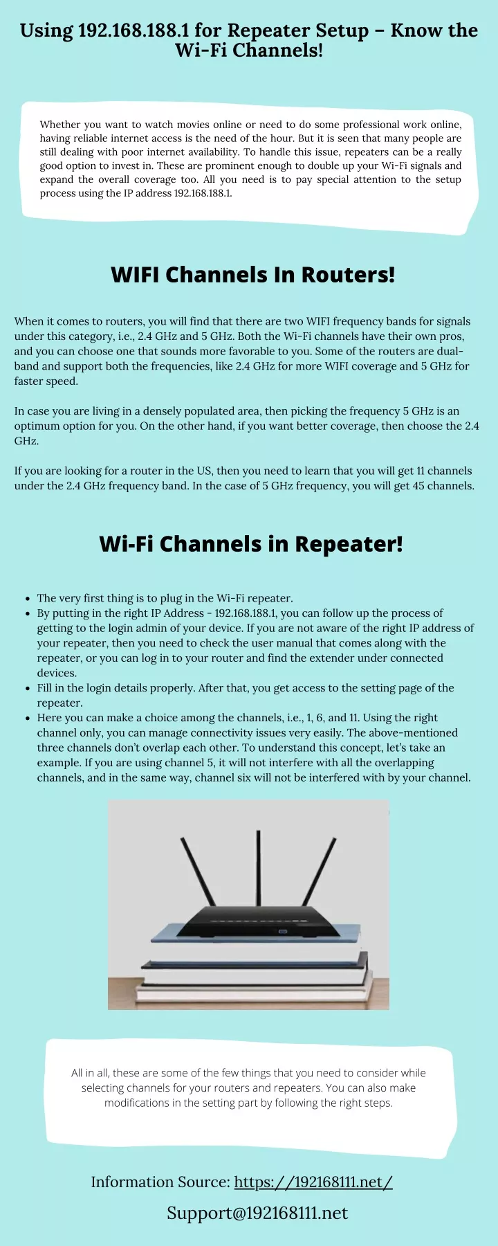 using 192 168 188 1 for repeater setup know