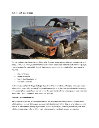 Cash for Junk Cars Chicago