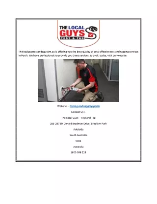 thelocalguystestandtag com au is offering