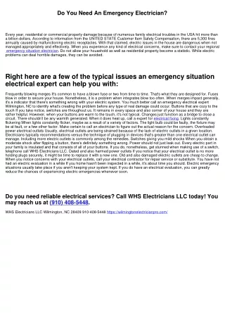 Do You Required An Emergency Situation Electrician?