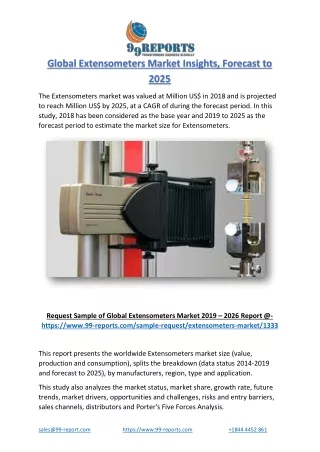 global extensometers market insights forecast