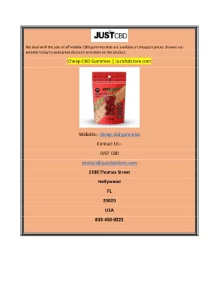 we deal with the sale of affordable cbd gummies
