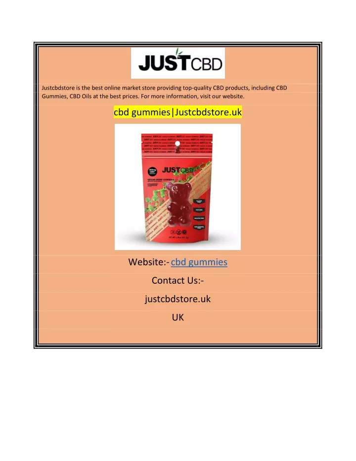 justcbdstore is the best online market store