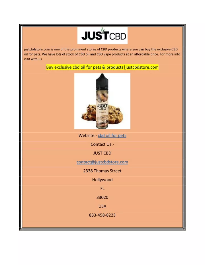 justcbdstore com is one of the prominent stores