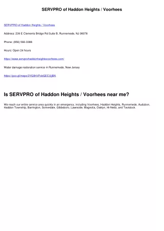 SERVPRO of Haddon Heights / Voorhees