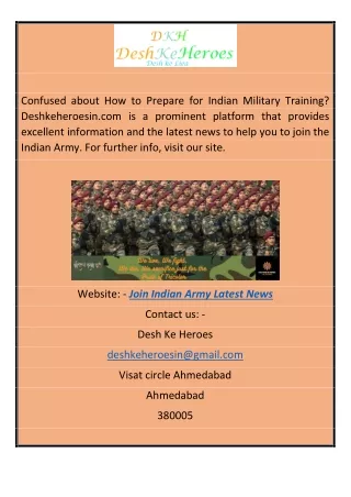 Join Indian Army Latest News  Deshkeheroesin.com