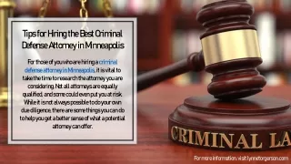 Tips for Hiring the Best Criminal Defense Attorney in Minneapolis