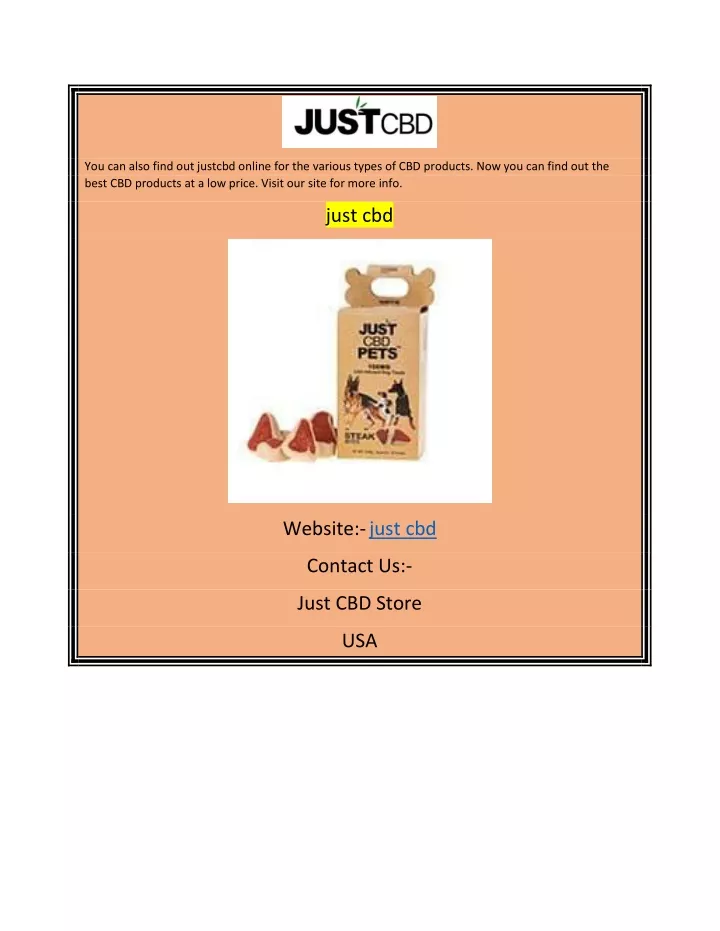 you can also find out justcbd online