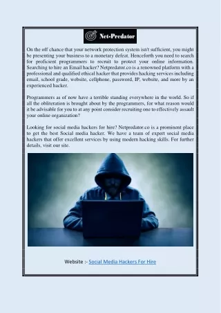 Social Media Hackers For Hire