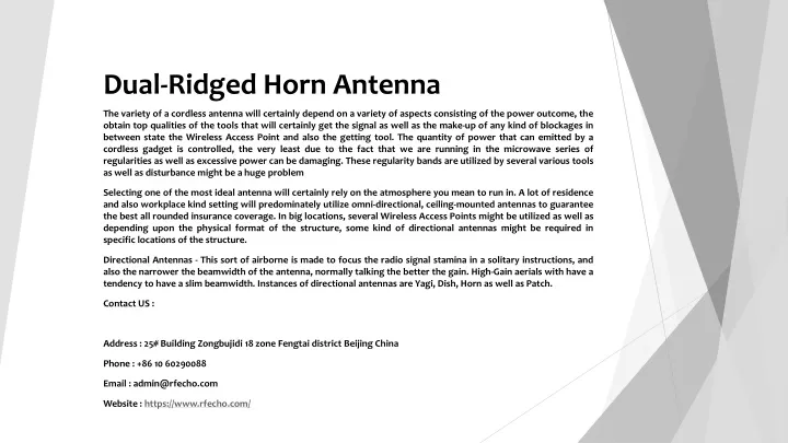 dual ridged horn antenna