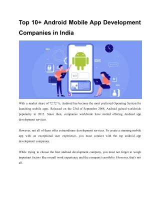 top 10 android mobile app development