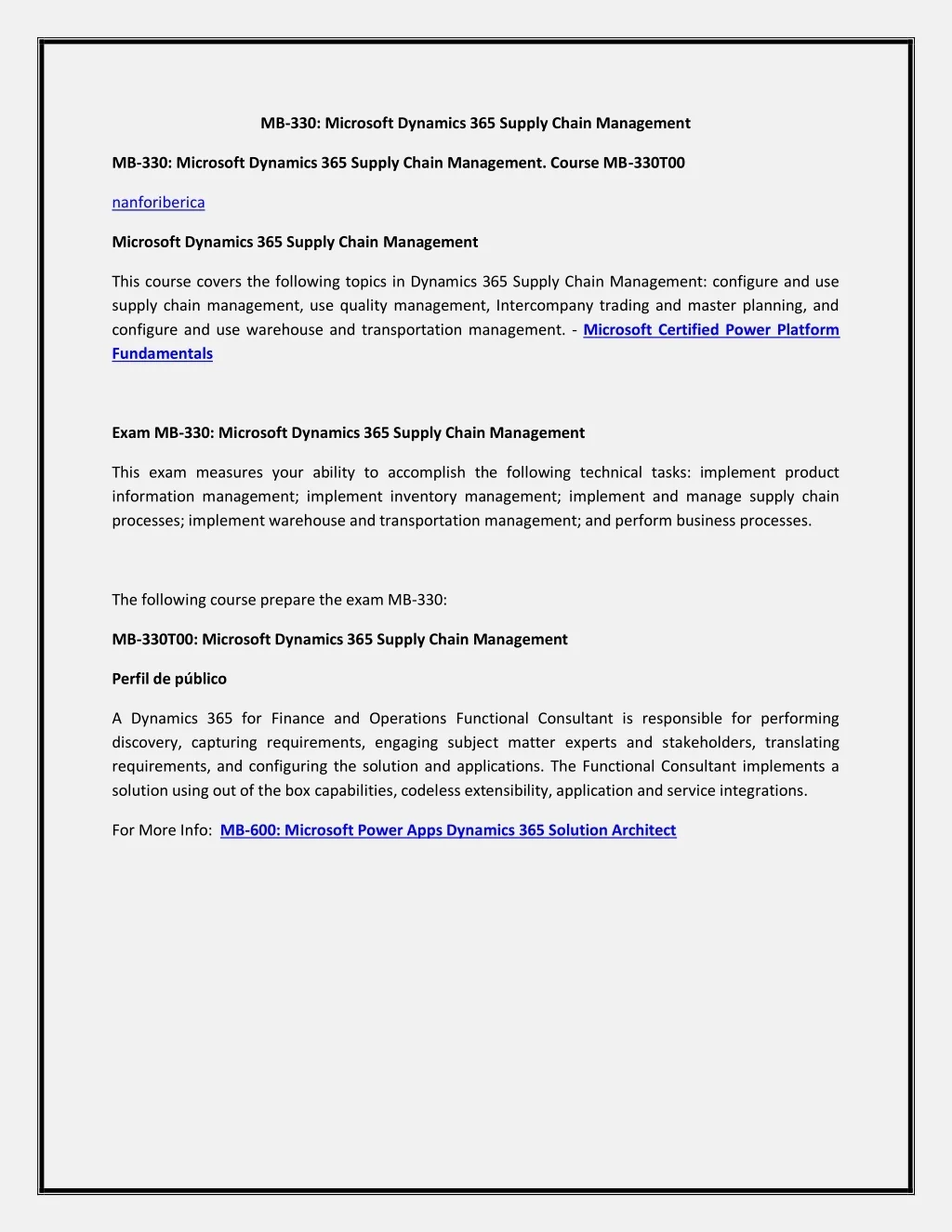 PPT - MB-330 Microsoft Dynamics 365 Supply Chain Management PowerPoint ...