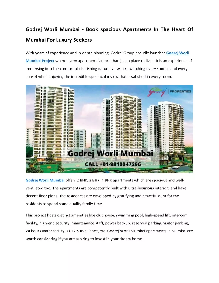 godrej worli mumbai book spacious apartments