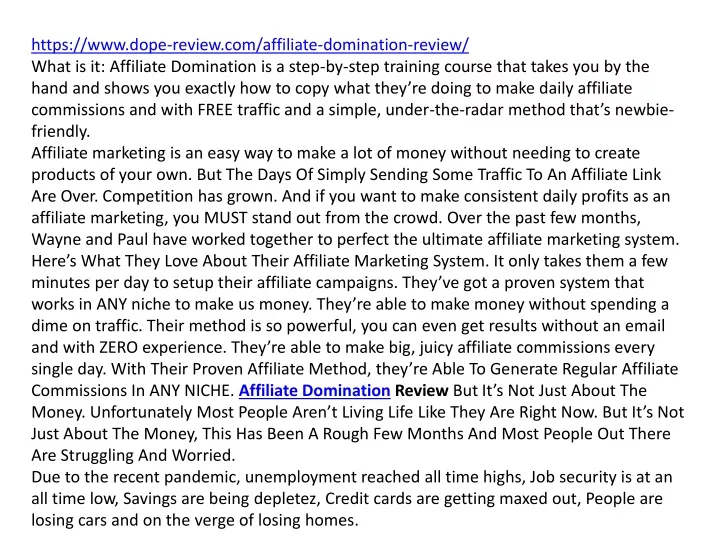 https www dope review com affiliate domination