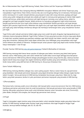 12 hal yang boleh dan tidak dilakukan saat bermain hkb gaming online