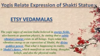 yogis relate expression of shakti statue