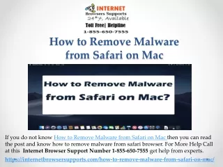 Call 1-855-650-7555-How to Remove Malware from Safari on Mac