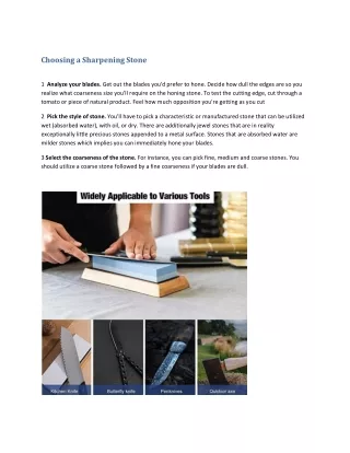 choosing a sharpening stone