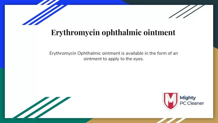 erythromycin ophthalmic ointment