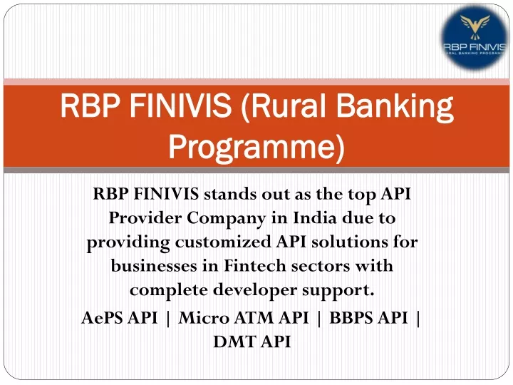 rbp finivis rural banking programme