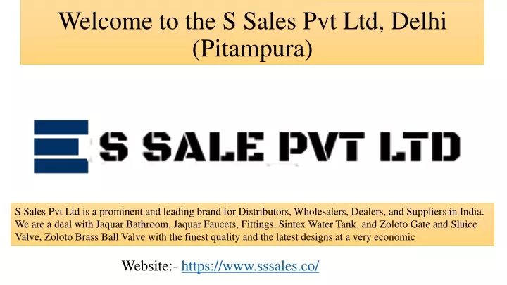 welcome to the s sales pvt ltd delhi pitampura