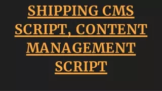 shipping cms script content management script