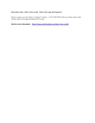 uber php script uber clone script uber clone