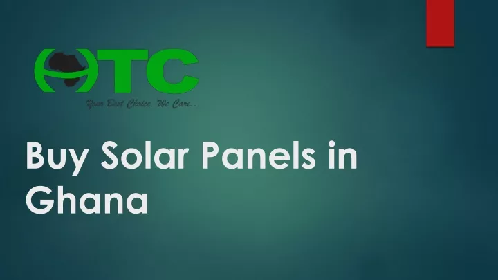 buy solar panels in ghana