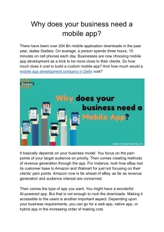 Why does your business need a mobile app - 1built4u