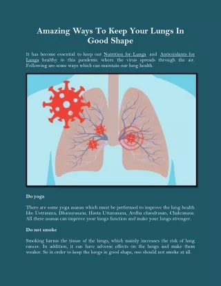 Amazing Ways To Keep Your Lungs In Good Shape