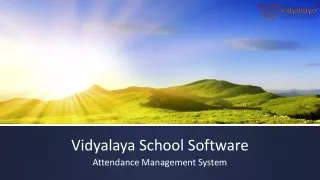 vidyalaya school software attendance management