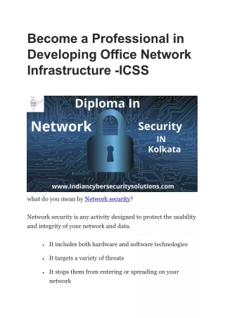 Become a Professional in Developing Office Network Infrastructure