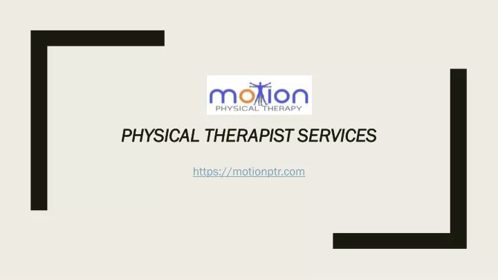 physical therapist services