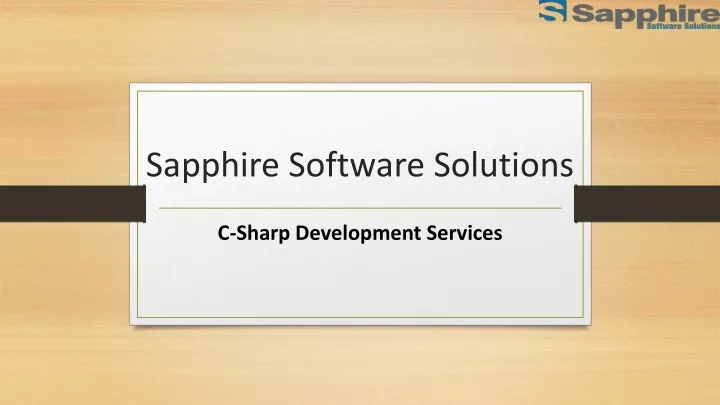 sapphire software solutions