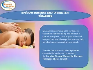 How does Massage Help in Health