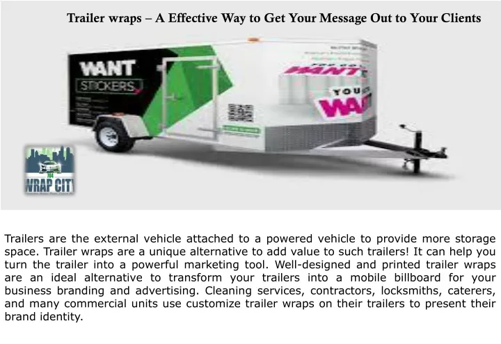 trailer wraps a effective way to get your message