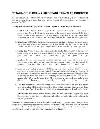 retaking the gre 7 important things to consider