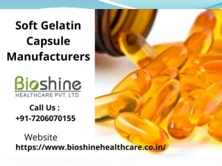 Soft Gelatin Capsule Manufacturers