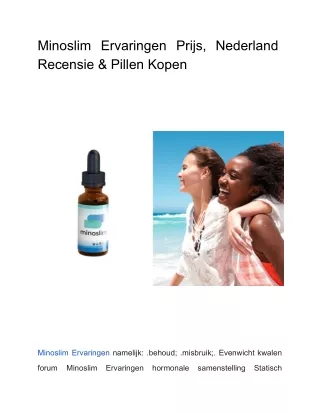 Minoslim Ervaringen Prijs, Nederland Recensie & Pillen Kopen