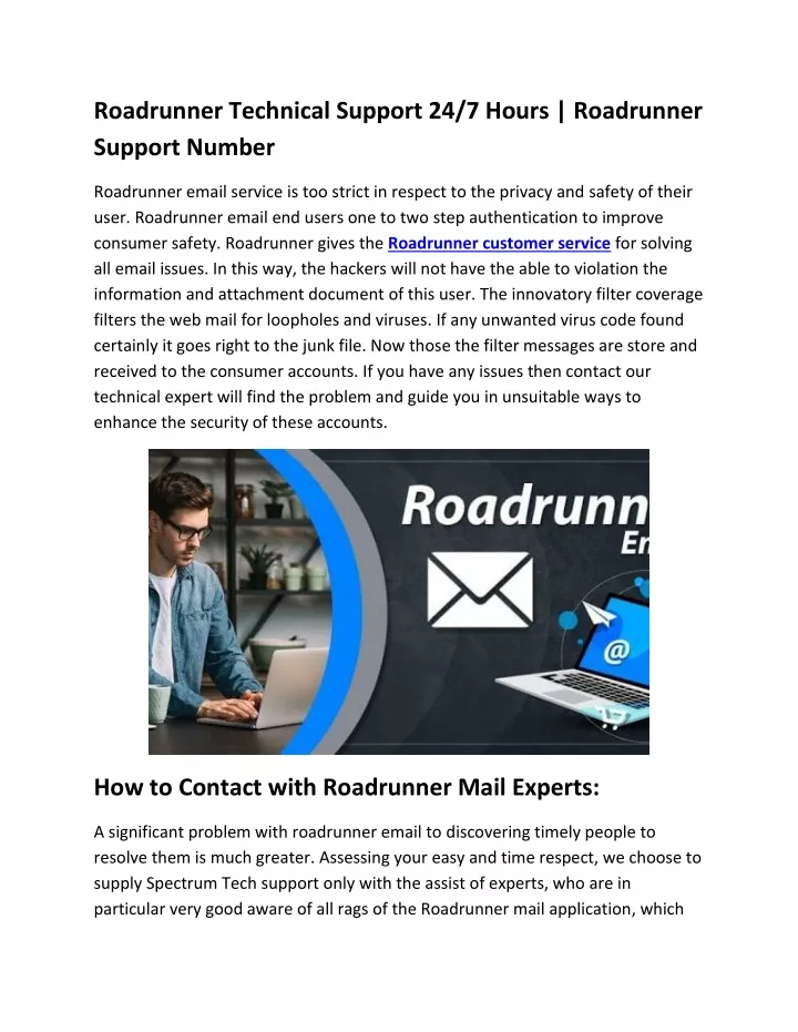 roadrunner technical support 24 7 hours