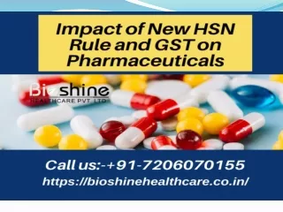How Will GST and HSN Effect PCD Pharma Products And Industry