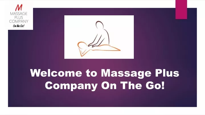 welcome to massage plus company on the go